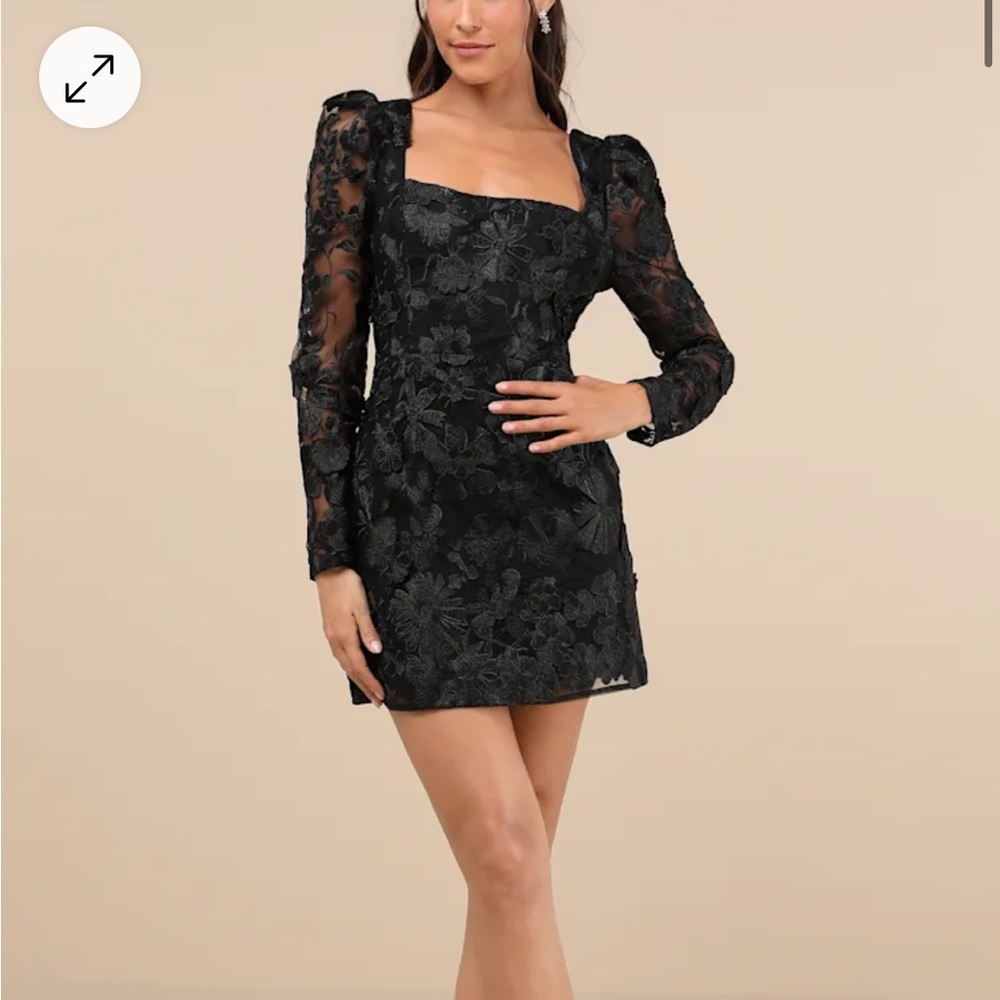 Elegant Black Lace Dress